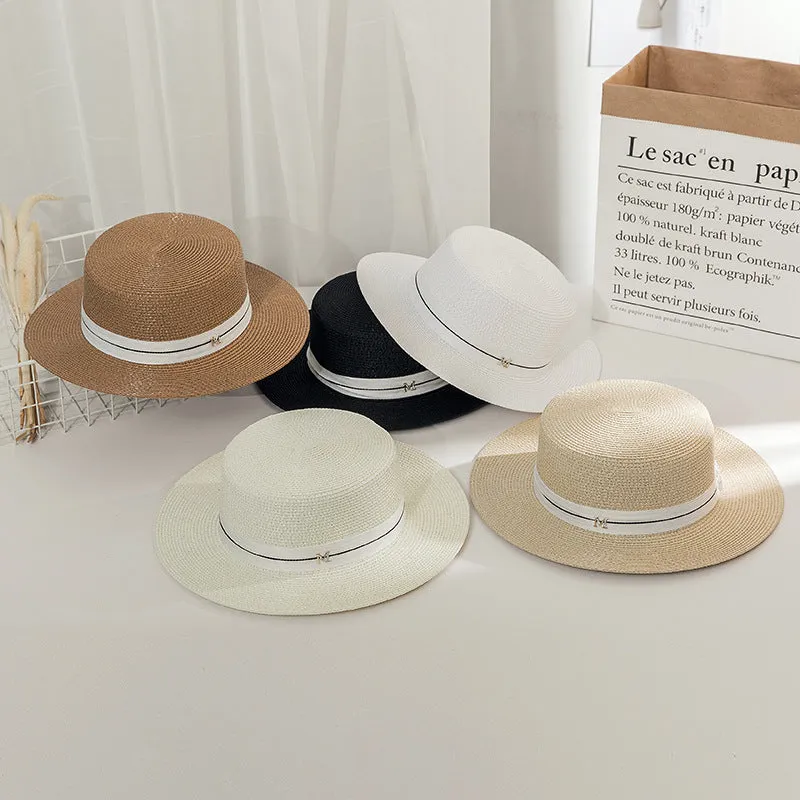 Italian Fedora Hats Summer and Autumn British Style Ladies Seaside Beach Vacation