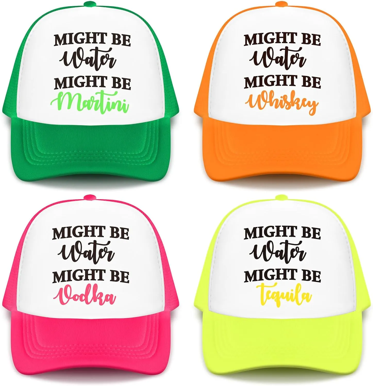 JaGely 4 Pcs Trucker Hat for Women Joke Funny Baseball Cap Classic Adjustable Cap for Women Men Gifts