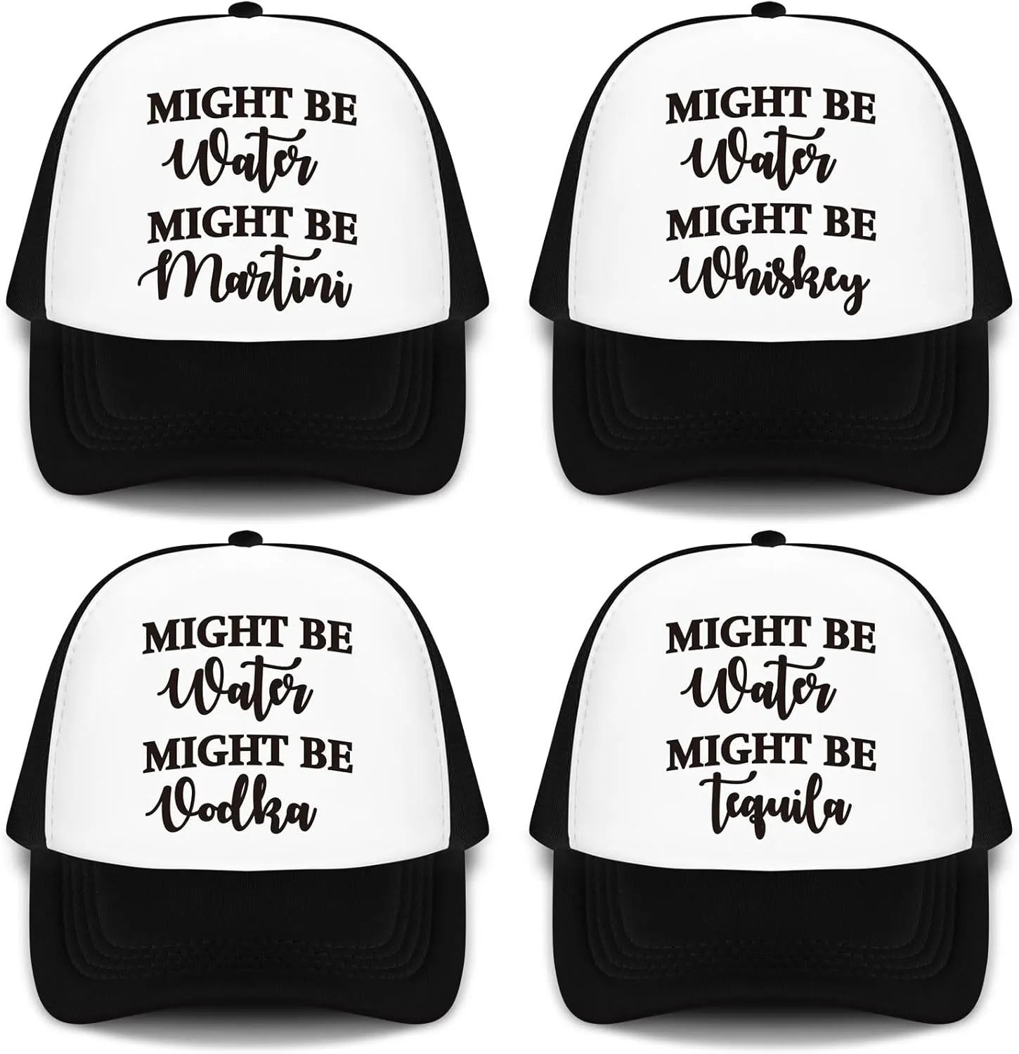 JaGely 4 Pcs Trucker Hat for Women Joke Funny Baseball Cap Classic Adjustable Cap for Women Men Gifts