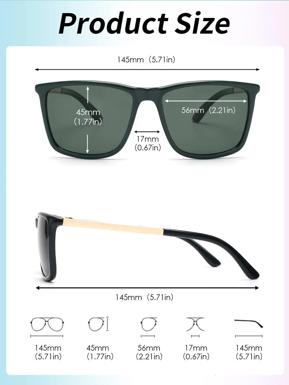 JIM HALO Polarized Driving Sunglasses Retro Square UV protection Classic Sun Glasses Men