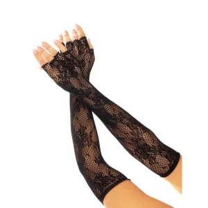 Lace Fingerless Gloves Opera Length