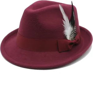 LIDHAY Classic Fedora Hats for Men & Women Vintage Style Short Brim Felt Hat Panama Fedora Hats with Bands