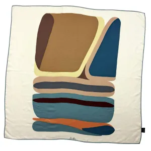 Loro Piana Scarf Cashmere Silk Abstract Design