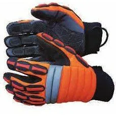 Maxmac Miner anti-slip leather palm impact resistant gloves Cut-Lv1