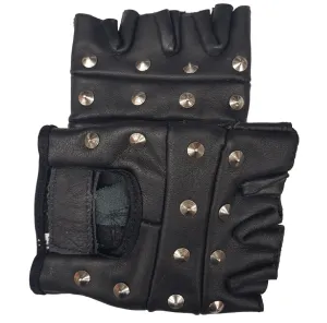 Mens Black Stud Leather Gloves Womens Studded Leather Gloves Winter Season Gloves Unusual Gifts Punk Gothic Driving Cycling Party Gloves