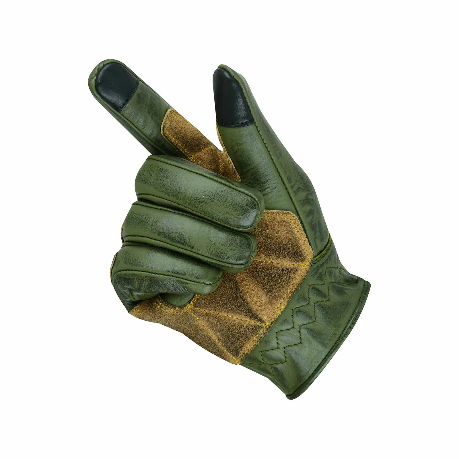 Men’s CE Certified Leather Motorbike Gloves - USA