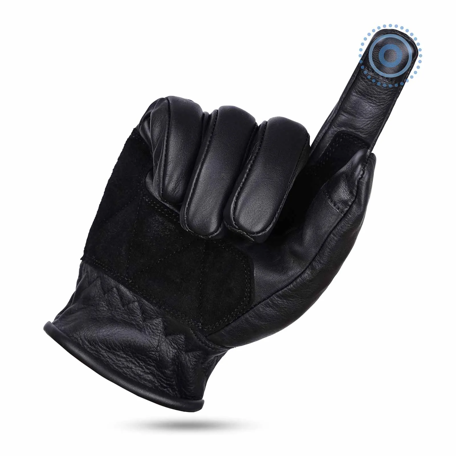 Men’s CE Certified Leather Motorbike Gloves - USA