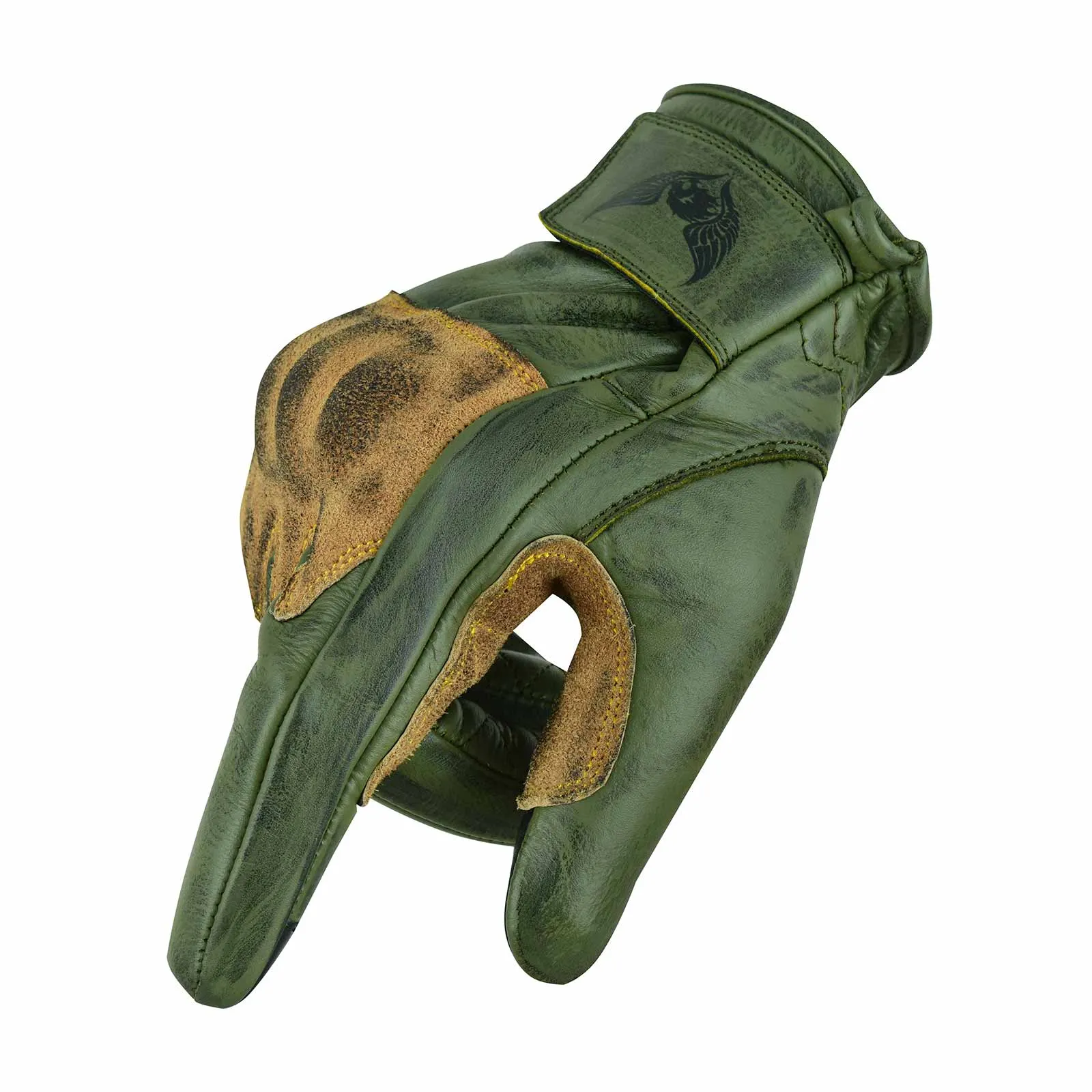 Men’s CE Certified Leather Motorbike Gloves - USA
