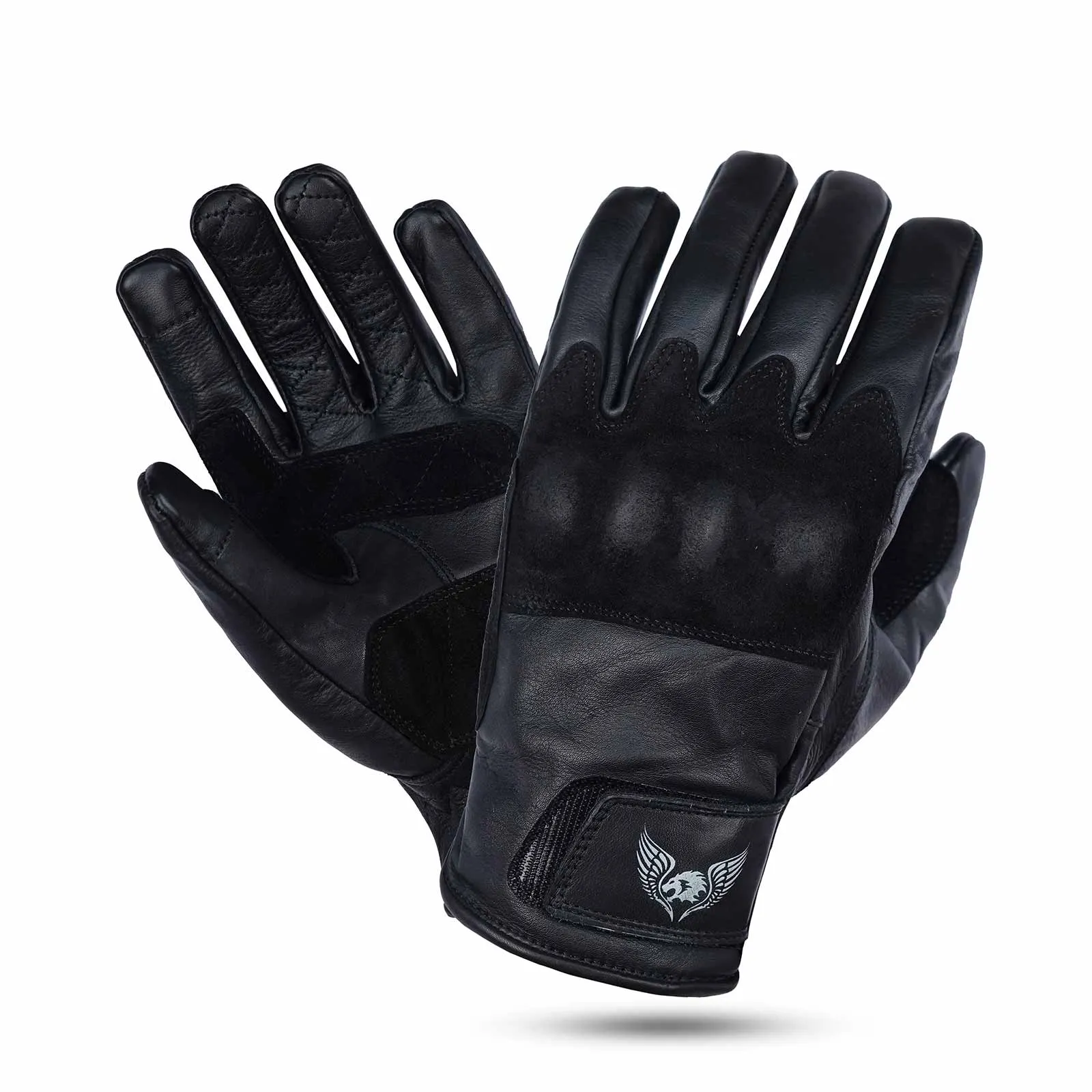 Men’s CE Certified Leather Motorbike Gloves - USA
