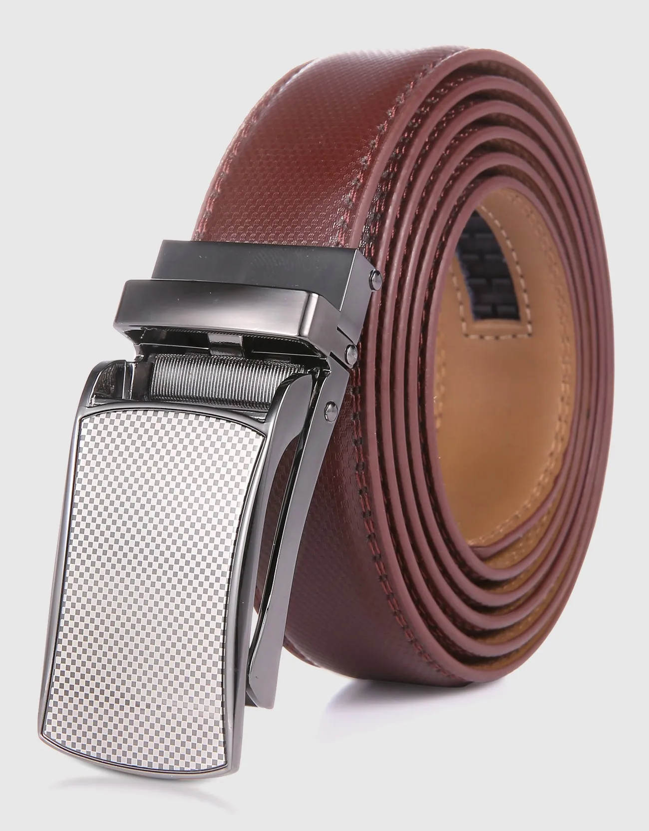 Men's Checkered Ratchet Belt