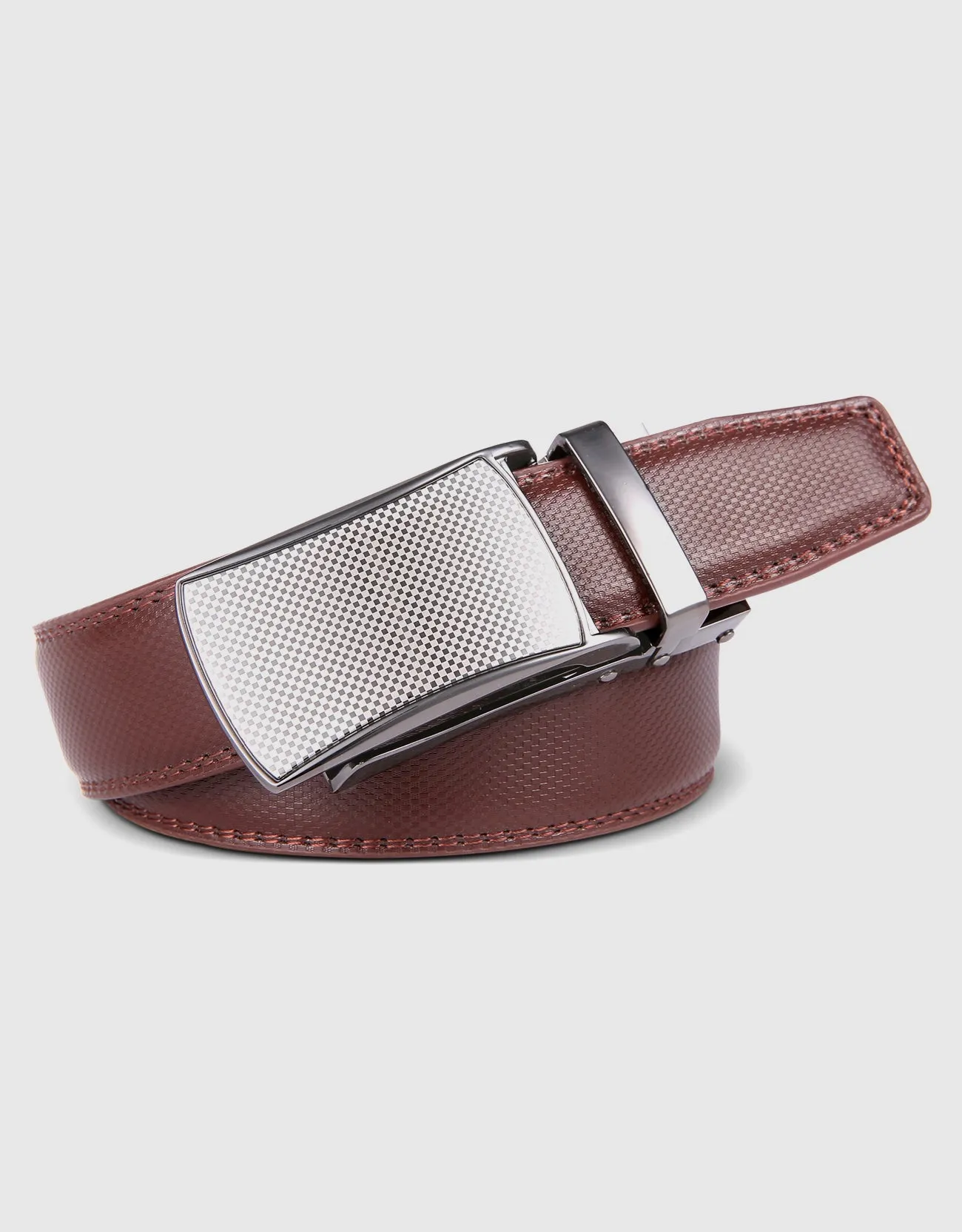 Men's Checkered Ratchet Belt