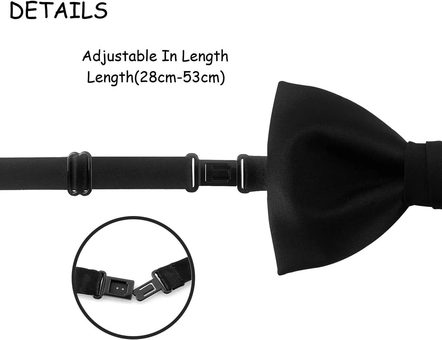 Mens Matte Satin Bowtie Solid Bow Ties