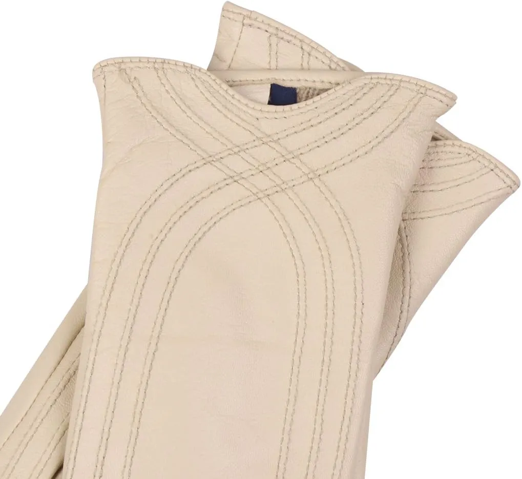 Nappaglo Nappa Leather Gloves Warm Handmade Curve Lambskin for Women