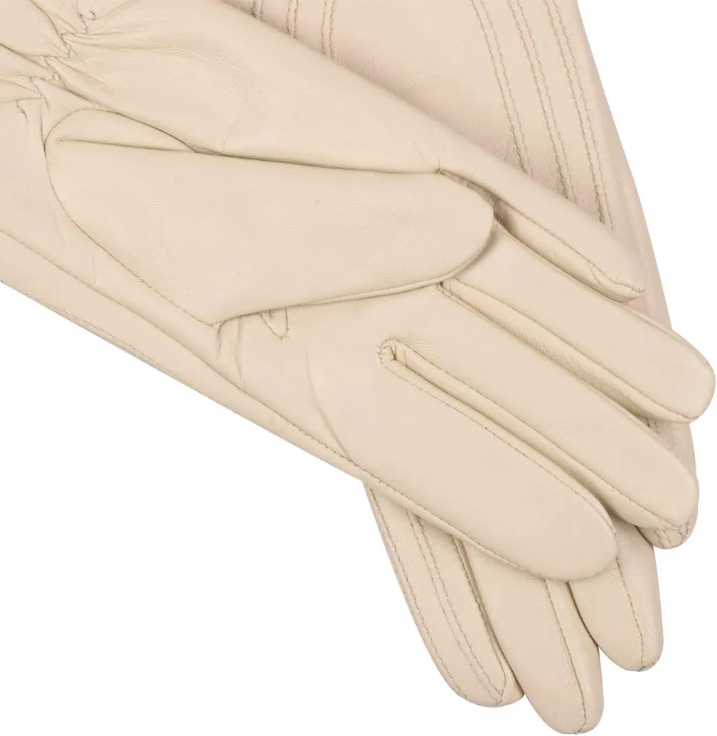 Nappaglo Nappa Leather Gloves Warm Handmade Curve Lambskin for Women
