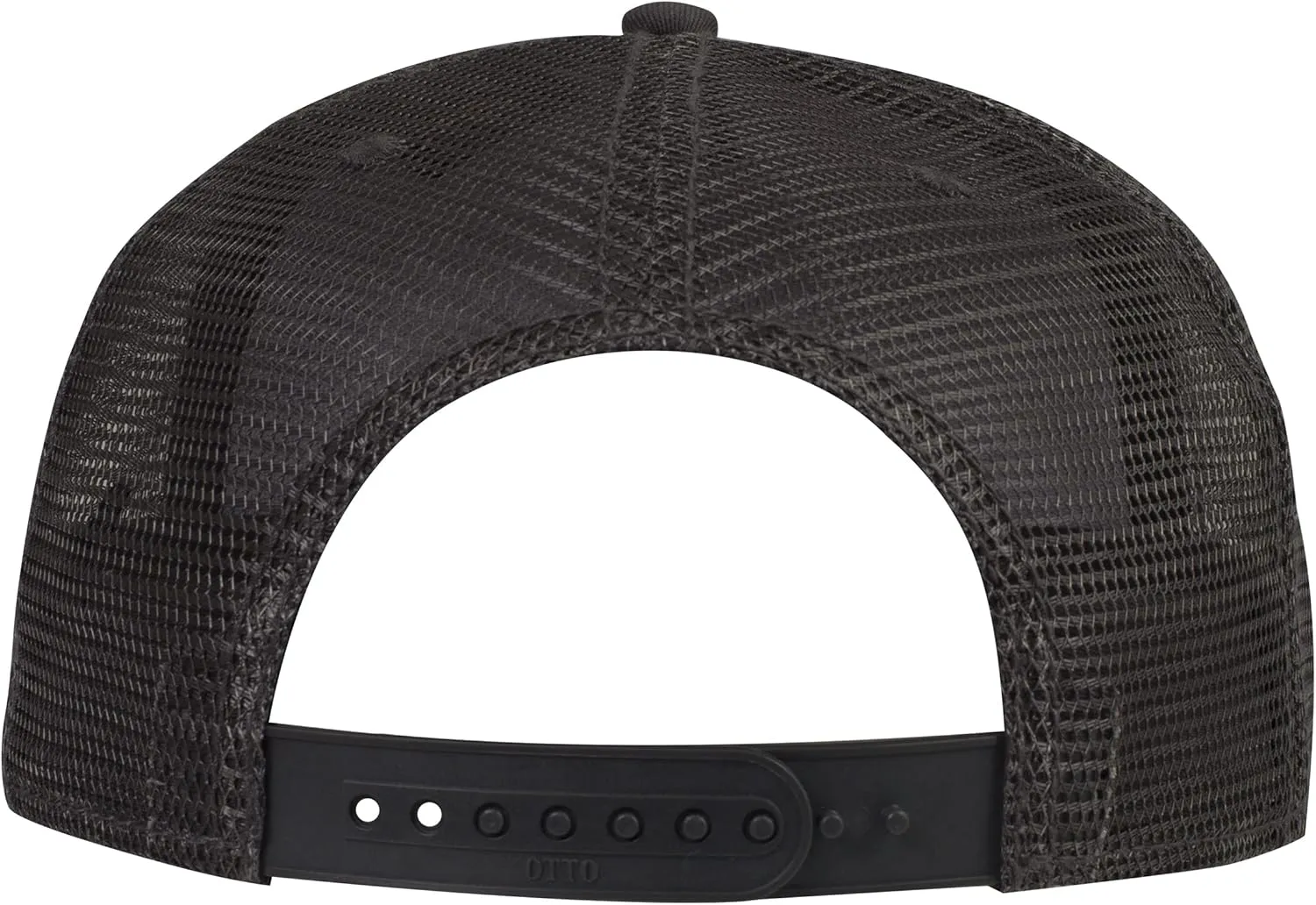 OTTO Round Flat Visor SNAP 5 Panel Mesh Back Trucker Snapback Hat