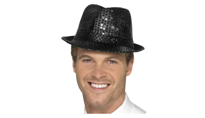 Pack of 10: New Year's Party Hats - Sequin Fedora, Cowboy, Newsboy, Cap Styles - Ships Next Day!