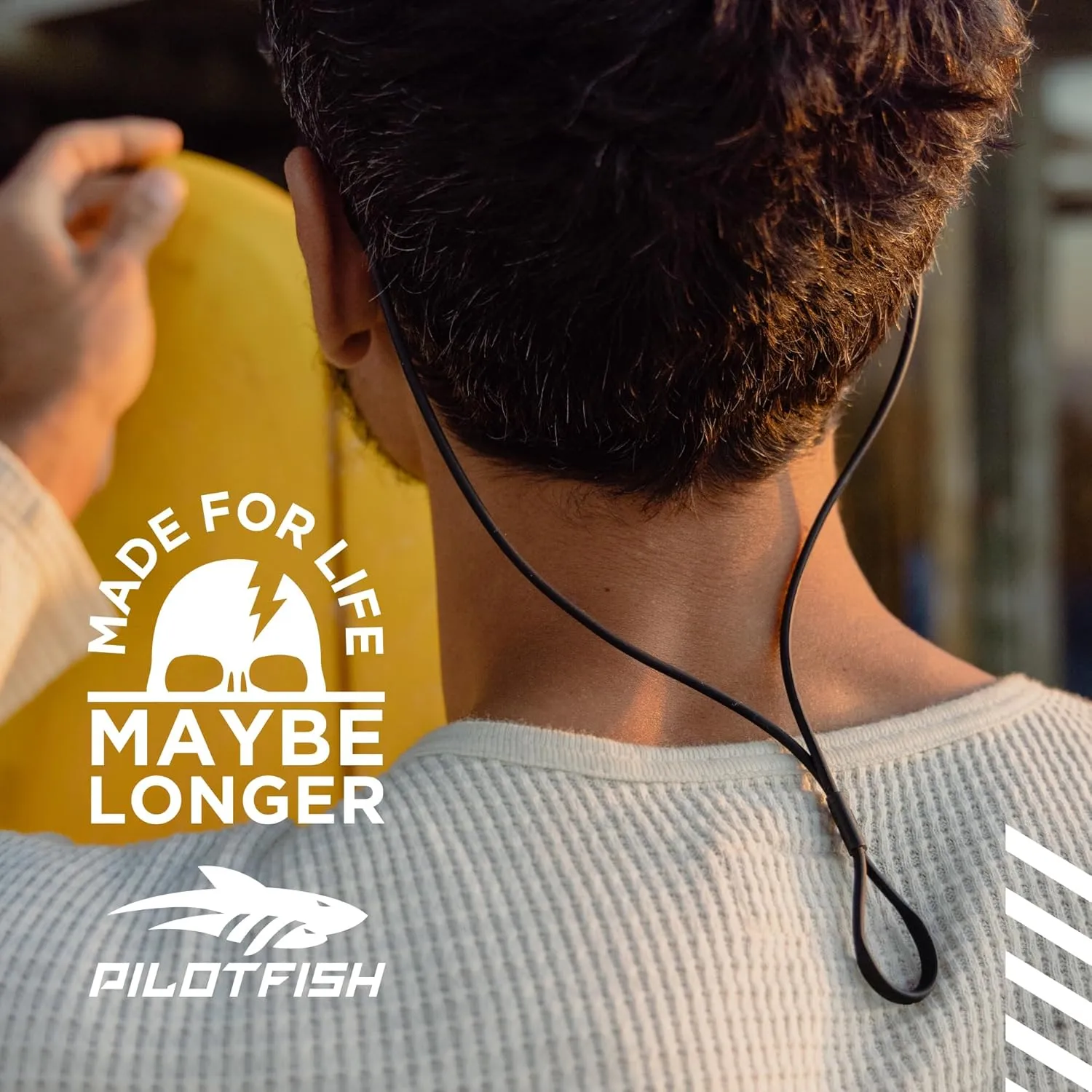 Pilotfish Premium Silicone Sunglasses Strap, Adjustable Glasses Retainer with Unique Passthrough Design  Universal Fit
