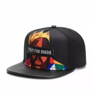 Pray For Biggie Black Snapback Cap