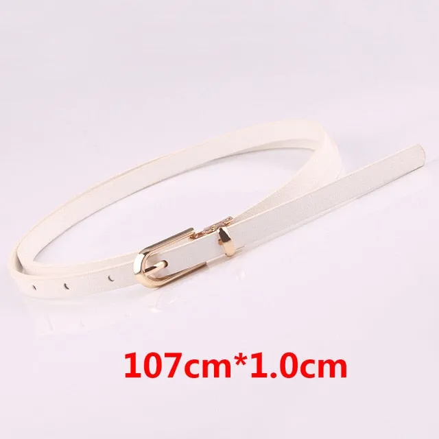 Punk Women Belt Luxury Quality Gold Buckle All-match Retro Waist Strap Jeans Trousers Casual Black Female Waistband Belts