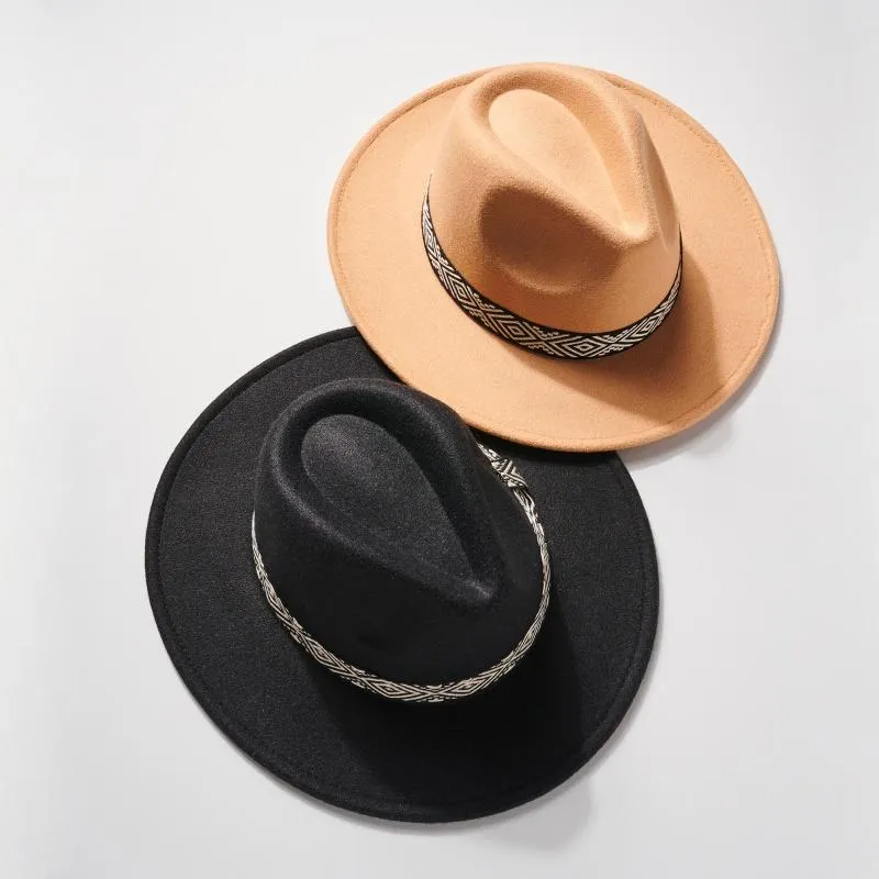 Rhombus Print Strap Panama Hat