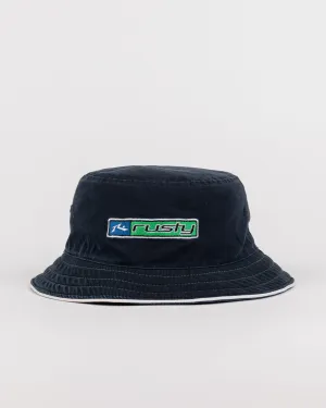 Rusty Hi-Vis Reversible Bucket Hat - Navy Blue