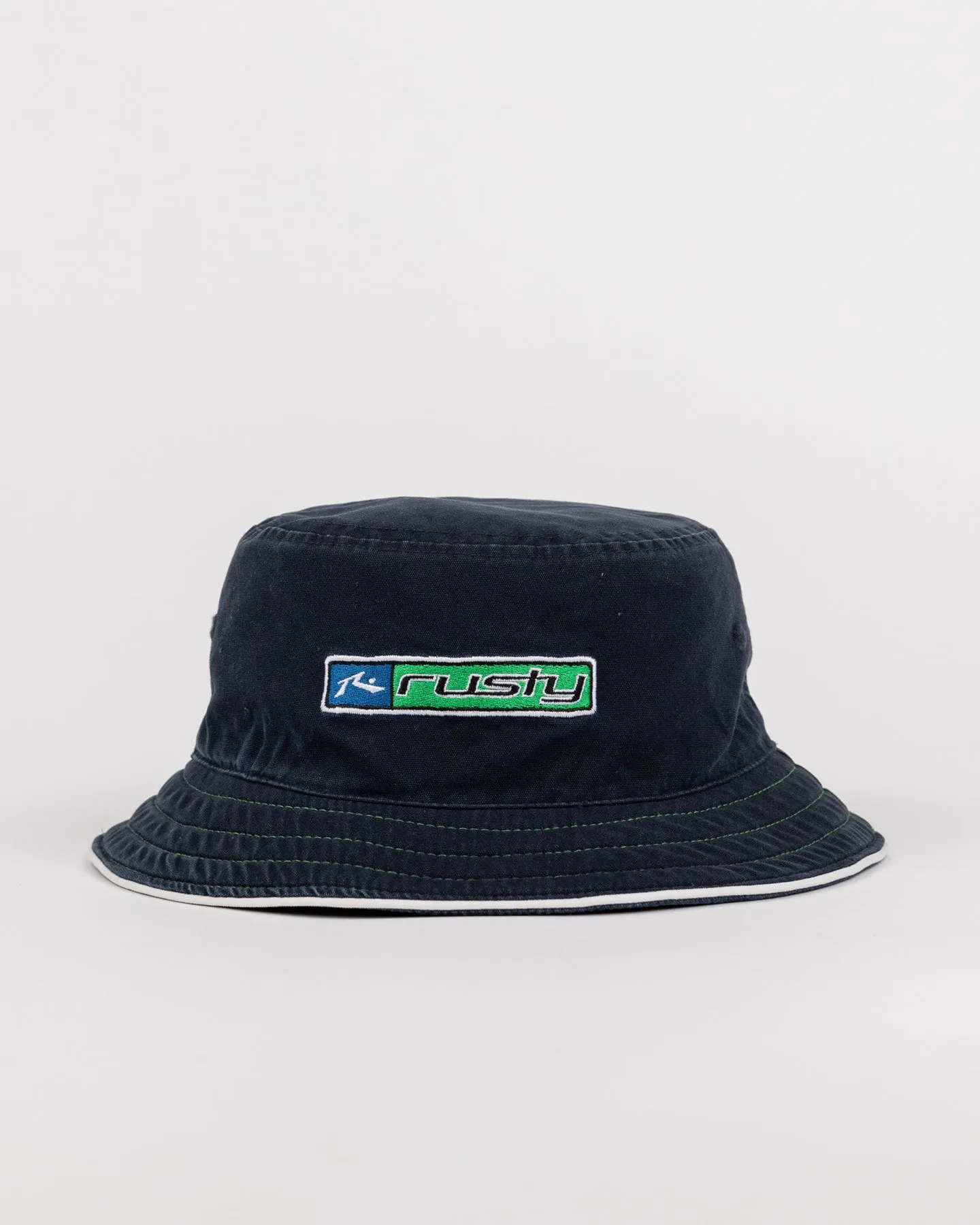 Rusty Hi-Vis Reversible Bucket Hat - Navy Blue