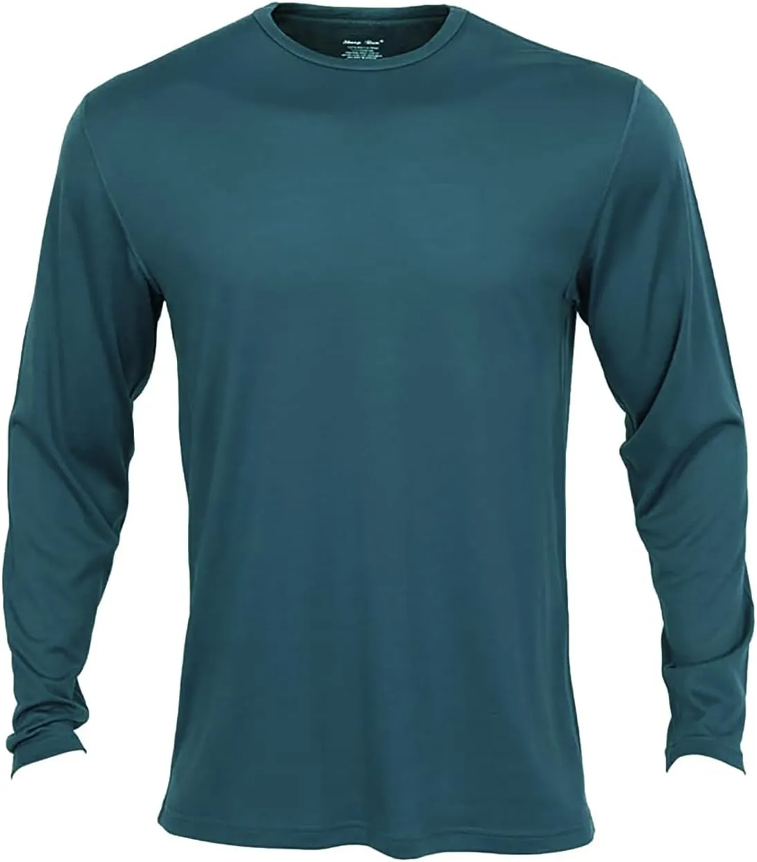 SHEEP RUN 100% Merino Wool Men's Wicking Breathable Base Layer Hiking Running Long Sleeve Shirt