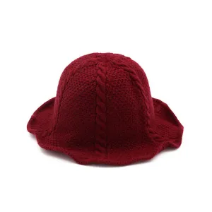 Sidiou Group NEW Winter Wool Hat Knitted Bucket Hats for Women Foldable Bucket Cap