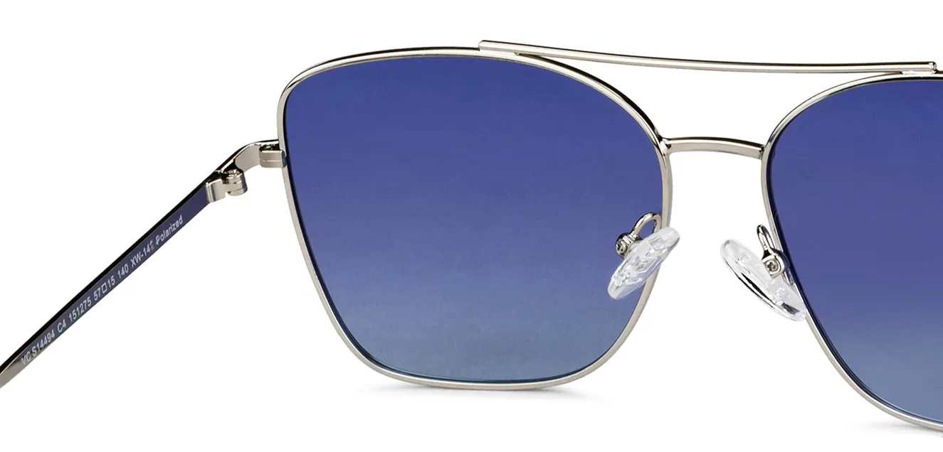Silver Aviator Full Rim Unisex Sunglasses by Vincent Chase-151275