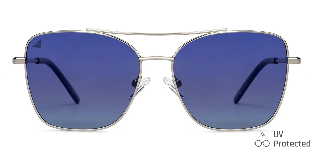 Silver Aviator Full Rim Unisex Sunglasses by Vincent Chase-151275