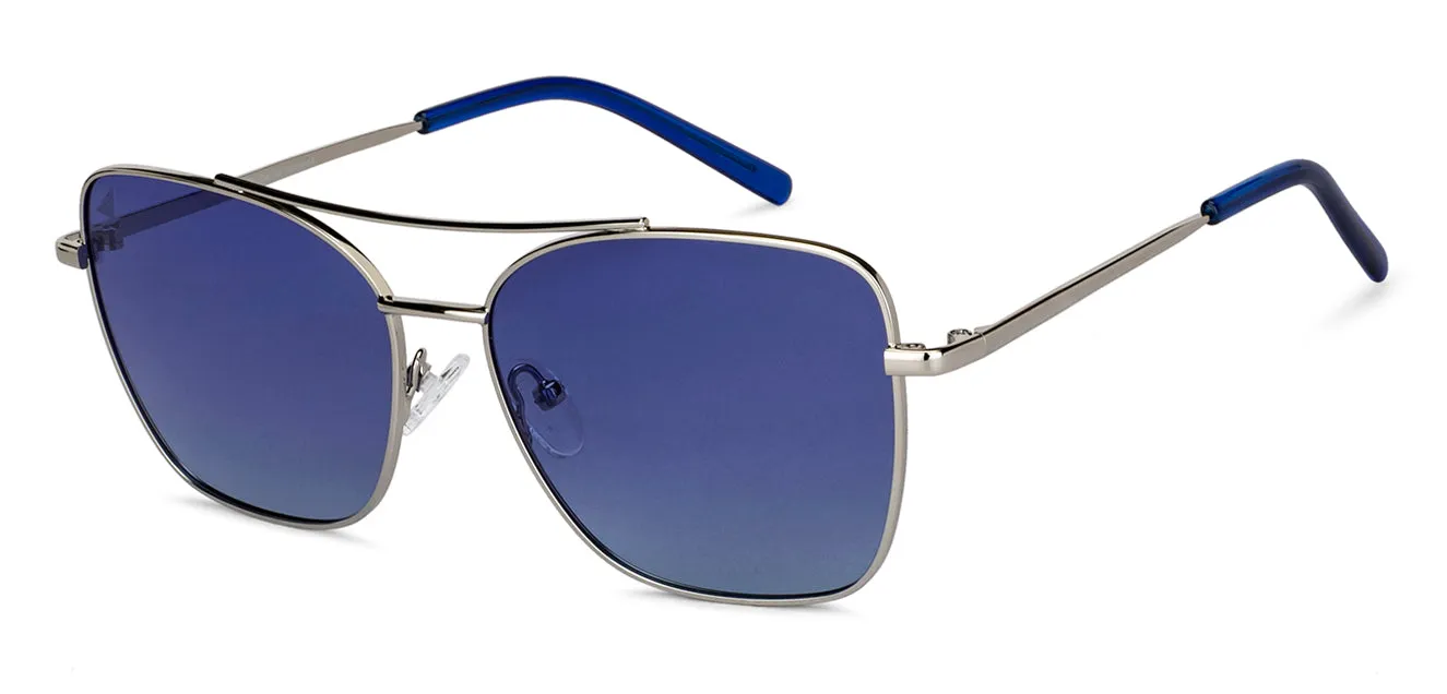 Silver Aviator Full Rim Unisex Sunglasses by Vincent Chase-151275