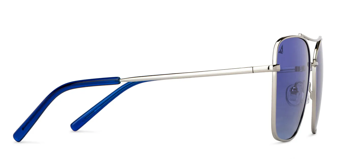 Silver Aviator Full Rim Unisex Sunglasses by Vincent Chase-151275