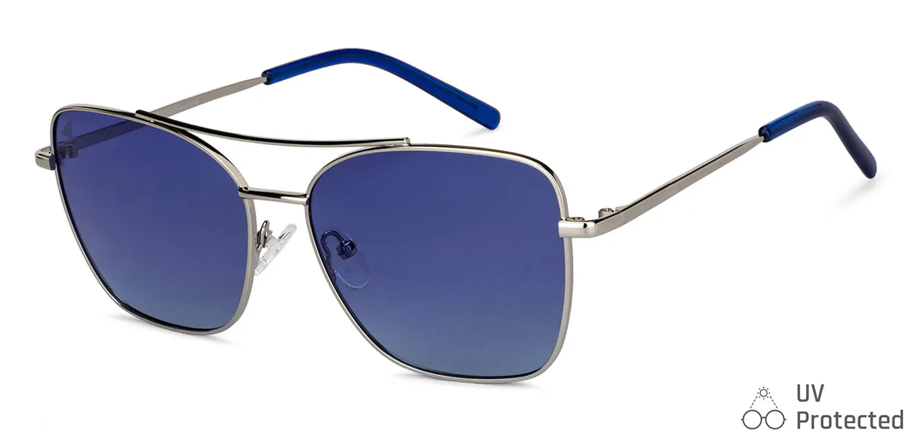 Silver Aviator Full Rim Unisex Sunglasses by Vincent Chase-151275