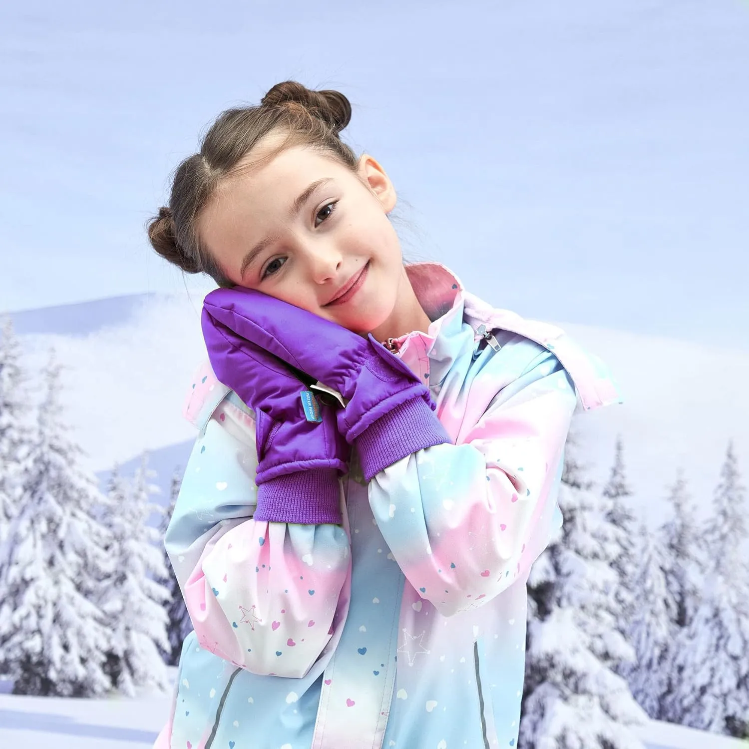 SimpliKids Children's Snow Gloves Sports Insulation Waterproof Winter Kids Ski Mittens