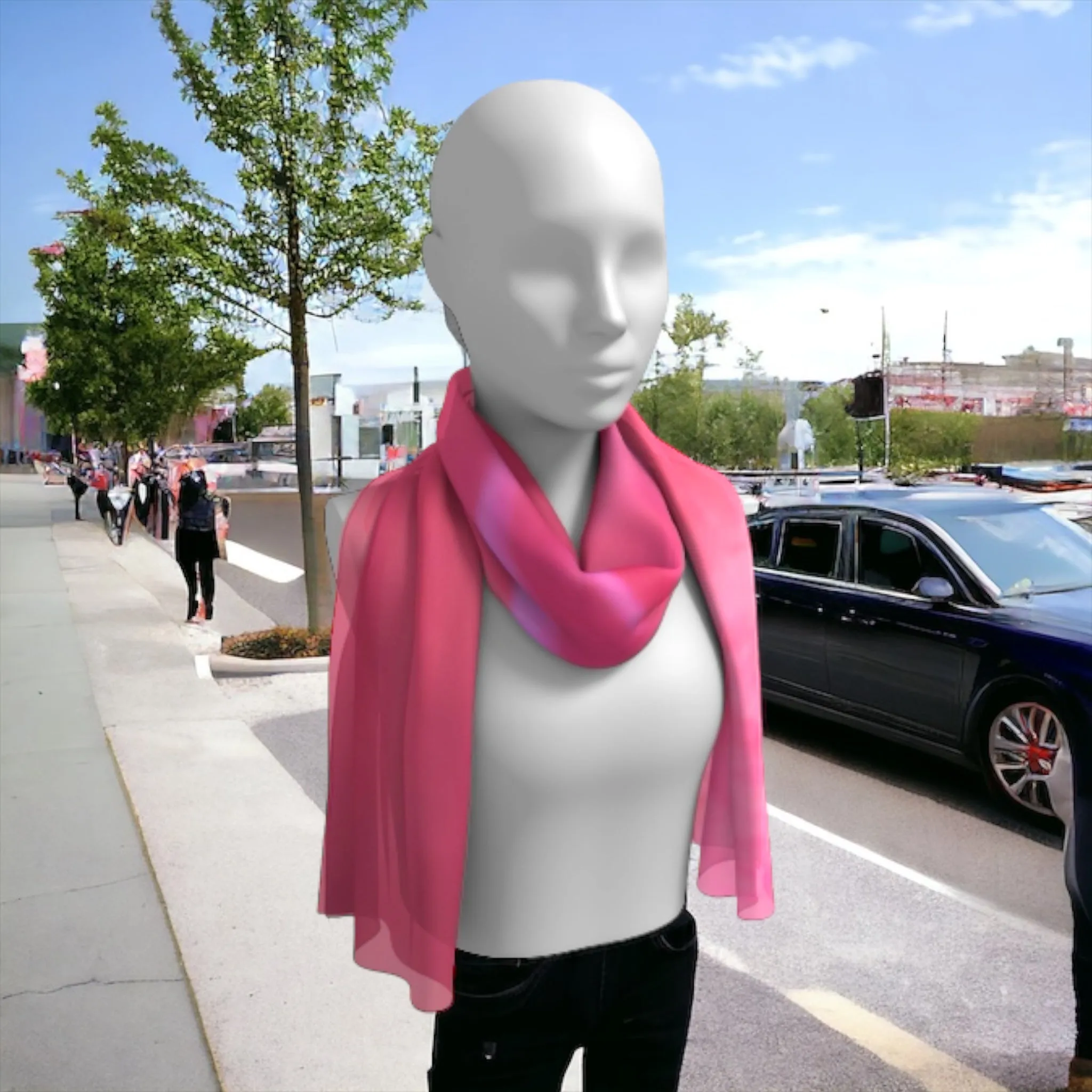 Soft Rose Long Scarf