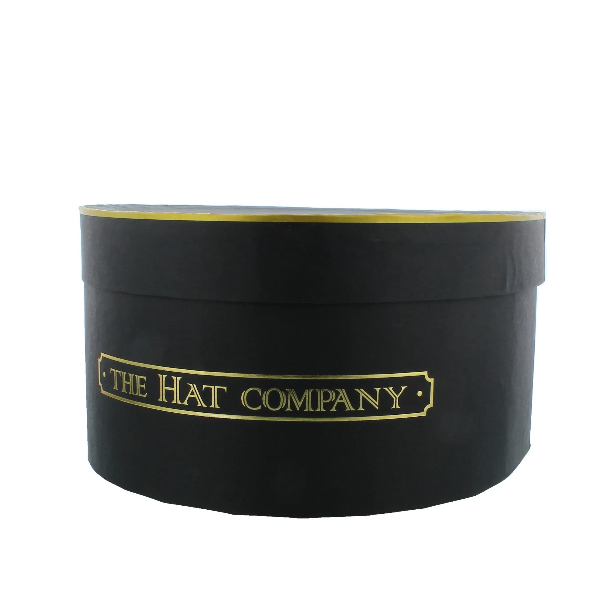 The Hat Company Hat Storage Box Black & Gold