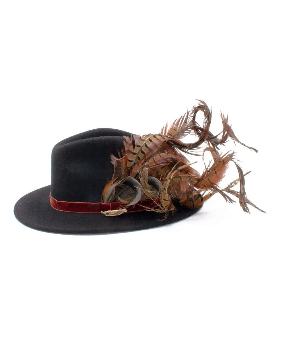 The Isabella in Black (Pheasant Feathers)