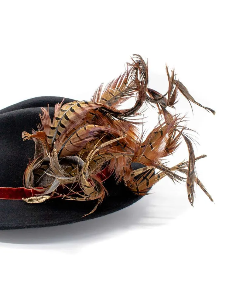 The Isabella in Black (Pheasant Feathers)