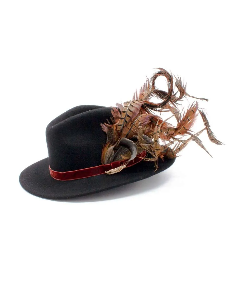 The Isabella in Black (Pheasant Feathers)