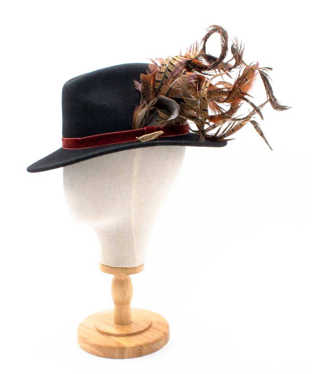 The Isabella in Black (Pheasant Feathers)