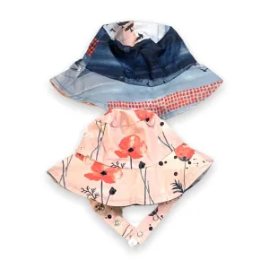 Urban Baby Bonnets Organic Bucket Hat ~ California Poppies
