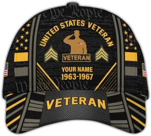 Veteran Hats for Men  Military Veteran Caps, Patriotic Ball Cap, Gift for Veterans Day, Adjustable Design, Tactical Ball Cap