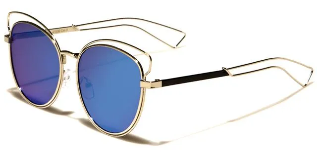 VG Steampunk Round Mirror Sunglasses for women