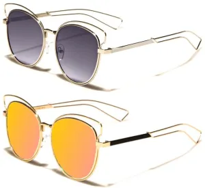VG Steampunk Round Mirror Sunglasses for women