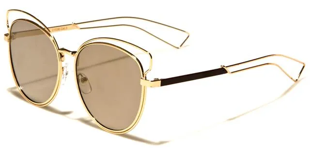 VG Steampunk Round Mirror Sunglasses for women