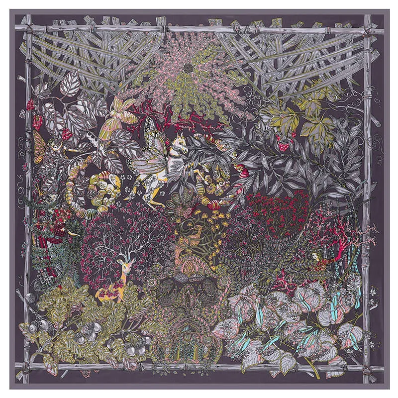 Vintage Garden Floral Print Silk Scarves - 50"x50" - 14 Styles
