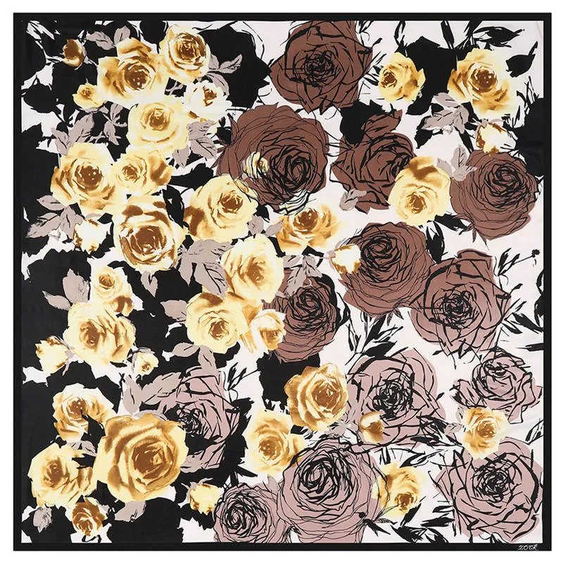 Vintage Garden Floral Print Silk Scarves - 50"x50" - 14 Styles