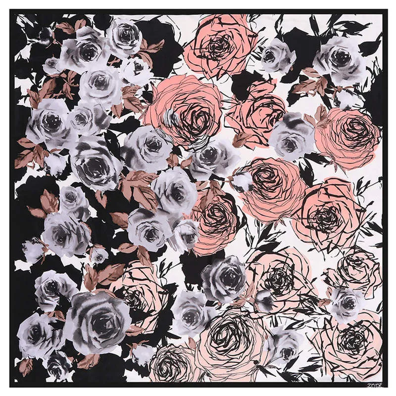Vintage Garden Floral Print Silk Scarves - 50"x50" - 14 Styles