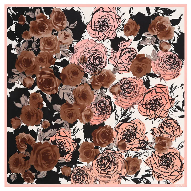 Vintage Garden Floral Print Silk Scarves - 50"x50" - 14 Styles