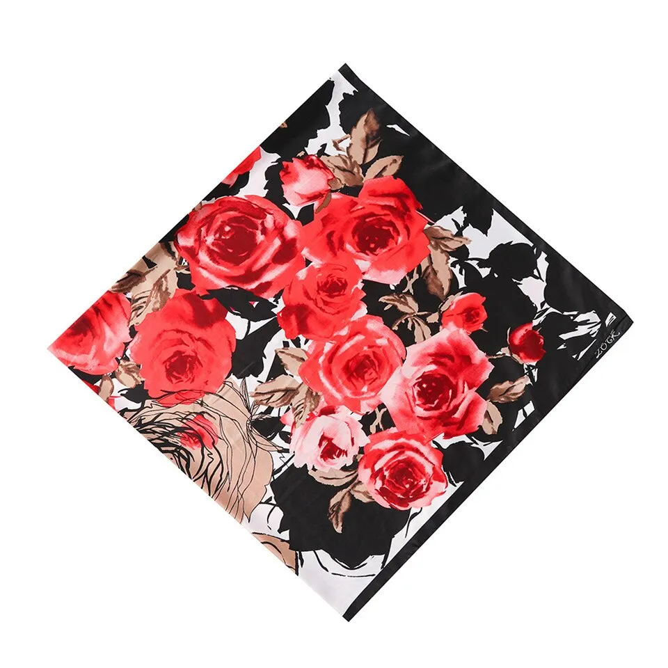 Vintage Garden Floral Print Silk Scarves - 50"x50" - 14 Styles